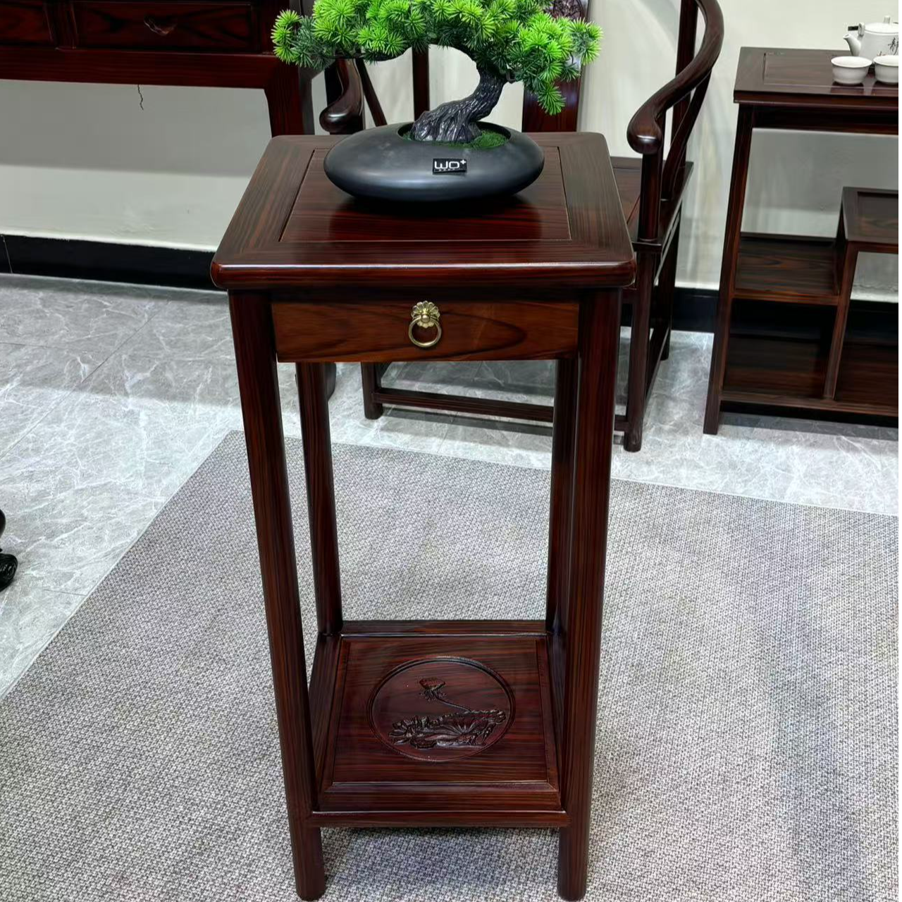 黑酸枝  带抽80花架