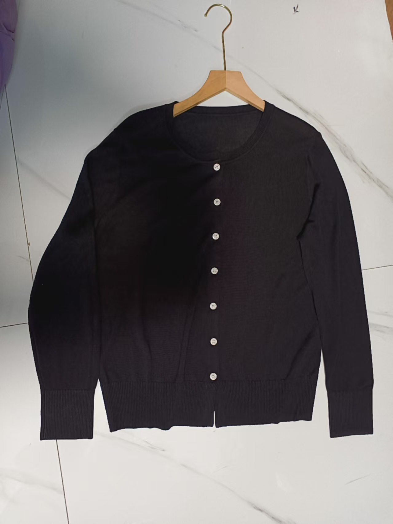 【145斤以下】806圆领长袖百搭天丝开衫