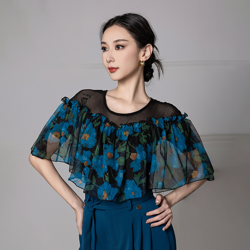 【断码清】丹珍舞服摩登舞舞蹈练双人舞新品专业上衣M5-5