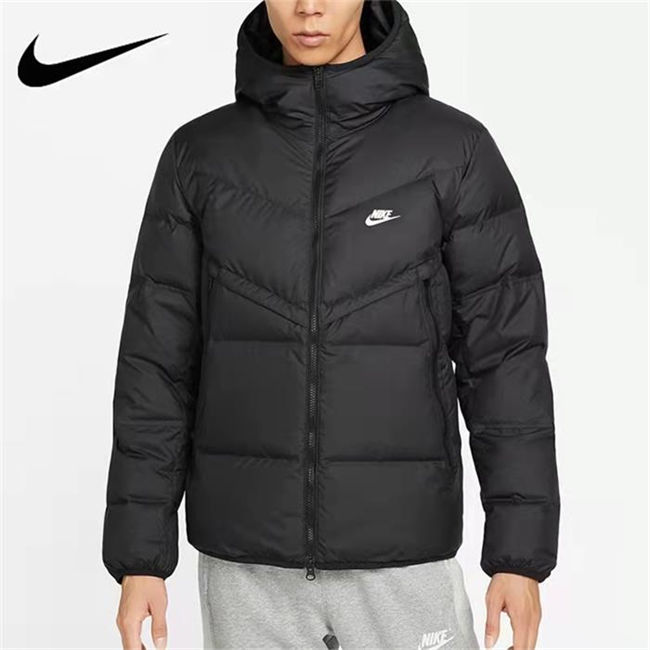 NK男女同款运动休闲百搭加厚保暖冬季户外连帽帽棉服外套情侣经典