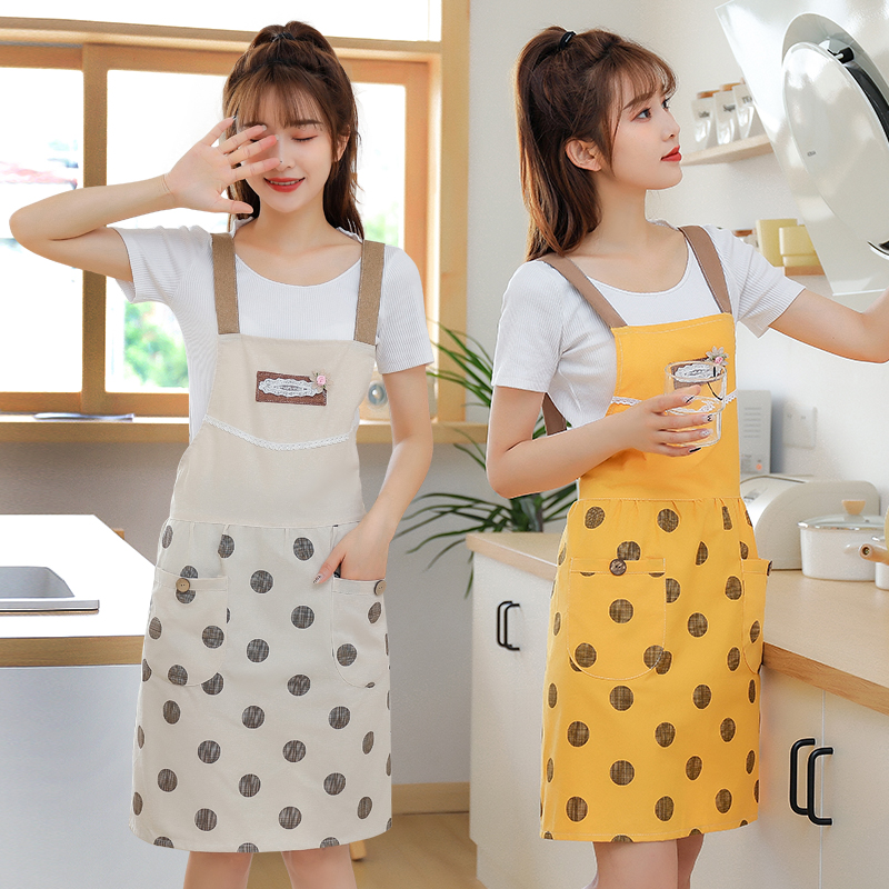围裙棉柔软厨房女夏季221工作服用网红同款做饭