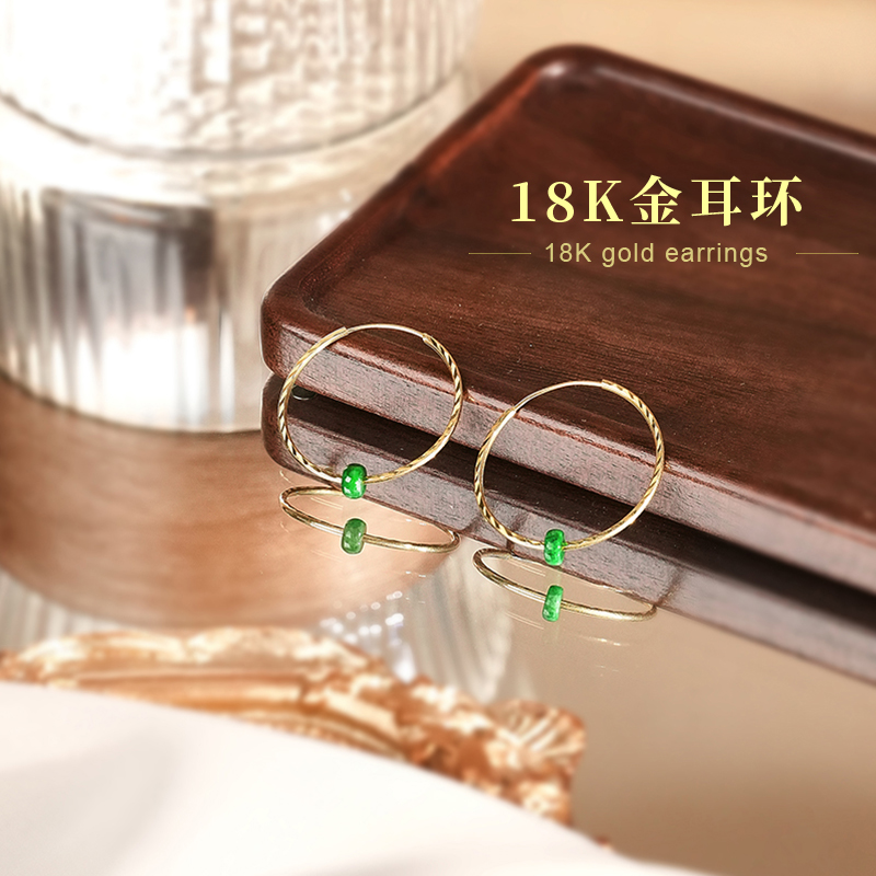 【琪钰】淡语 18k金耳环-J23121013