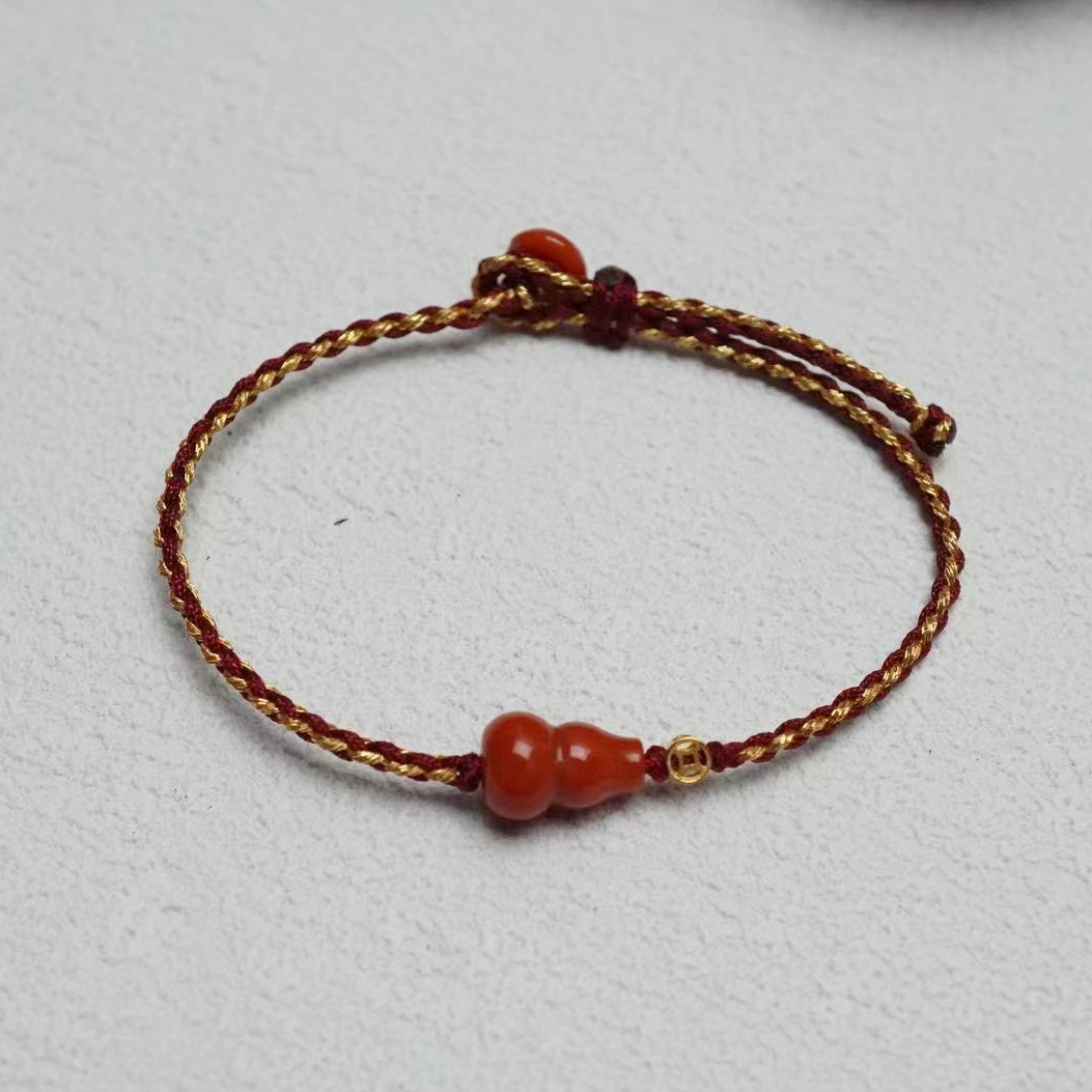 【琪钰】似梦 18K金南红葫芦手绳-J23122703