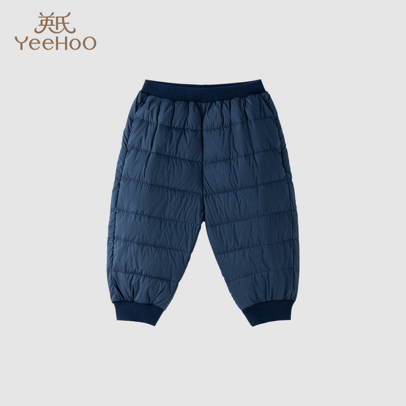 英氏宝宝3A抑菌羽绒裤男童秋冬保暖白鹅绒裤子 YRKCJ4P171A