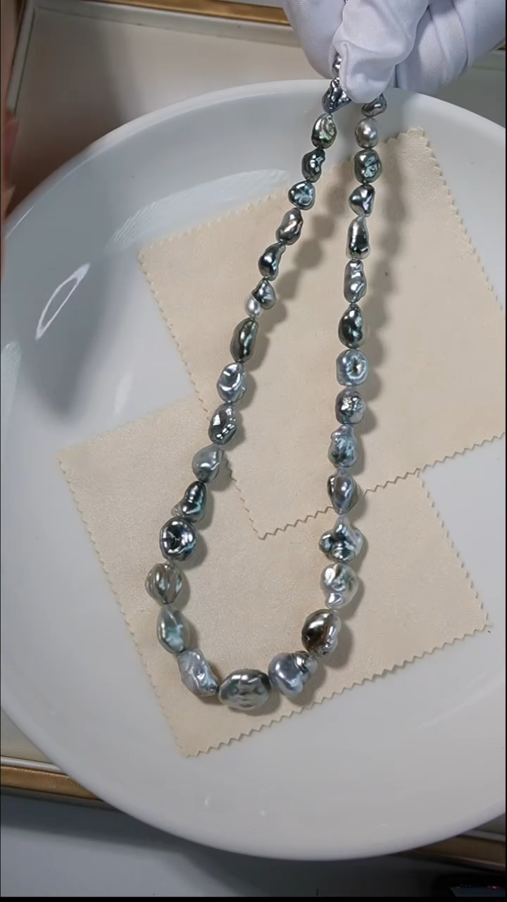 【闪购商品】海水珍珠项链未镶嵌Y10大溪地keshi项链