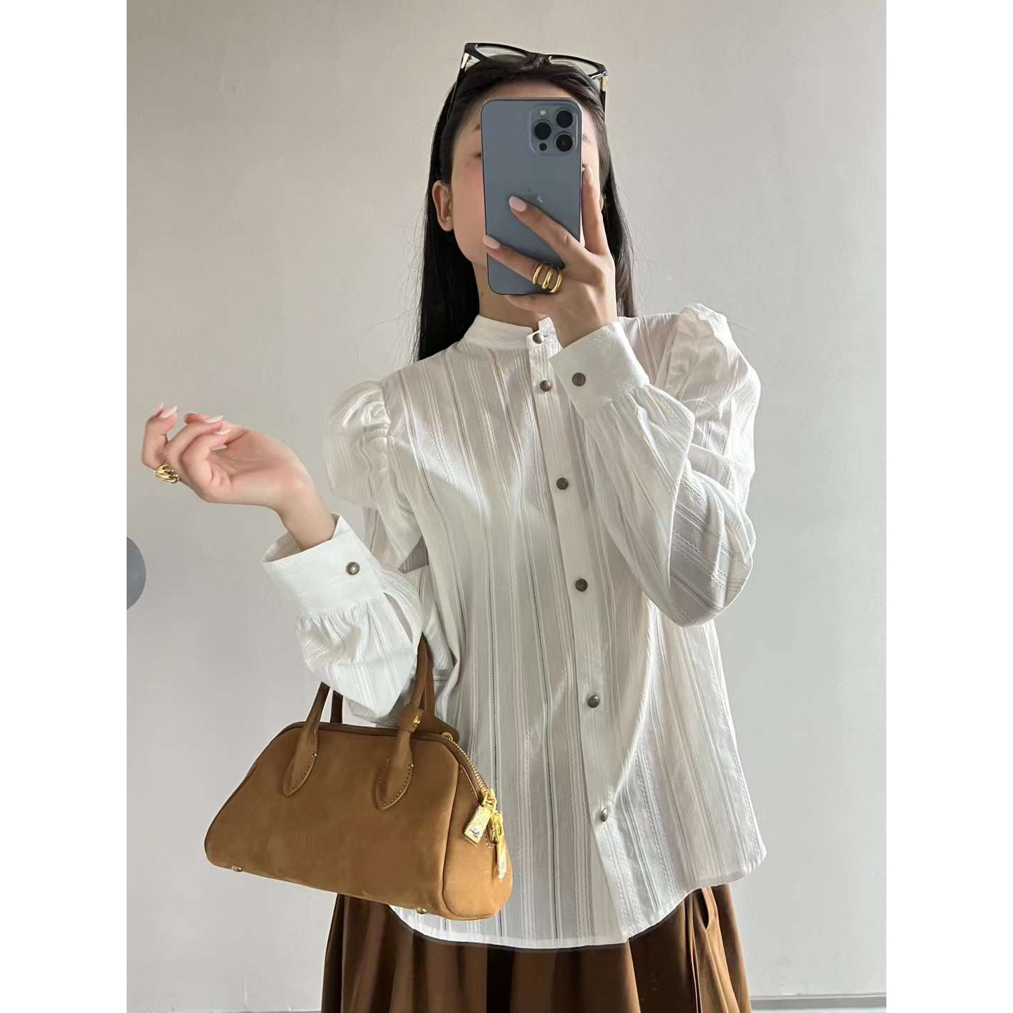 GUDDLABB马蹄袖宫廷衬衫LAB042A45