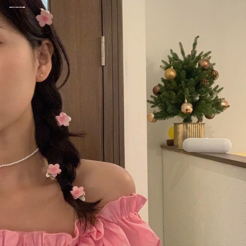 花朵 发夹樱花少女ins质感可爱樱花抓夹简约气质温柔海边发饰独特