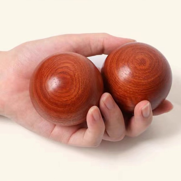 花手球一对 书房桌面家用摆件