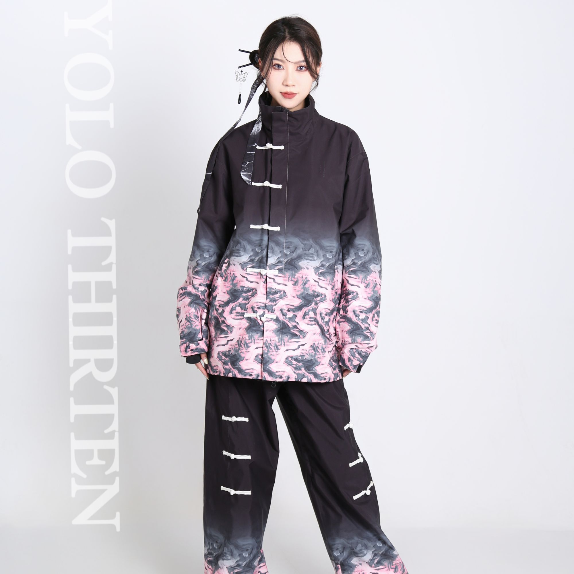 YoloThirteen【新中式】3L压胶滑雪服套装防水防风保暖明星同款户外