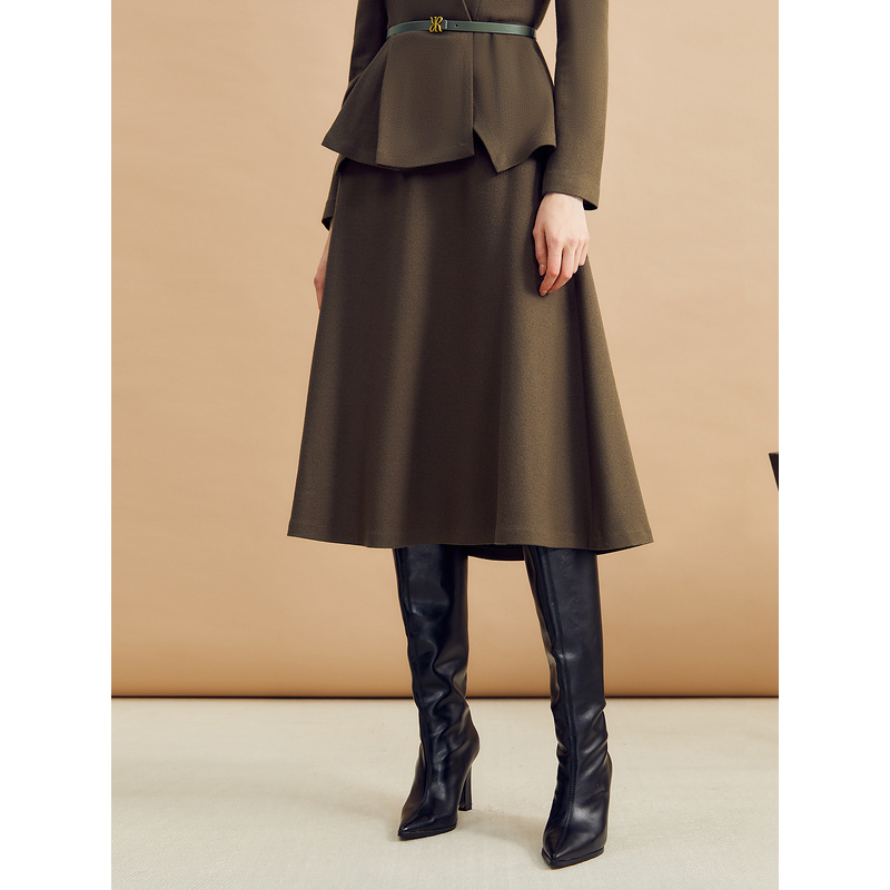 YINER音儿 冬季新款显瘦气质高腰复古时尚半身裙8C34550480