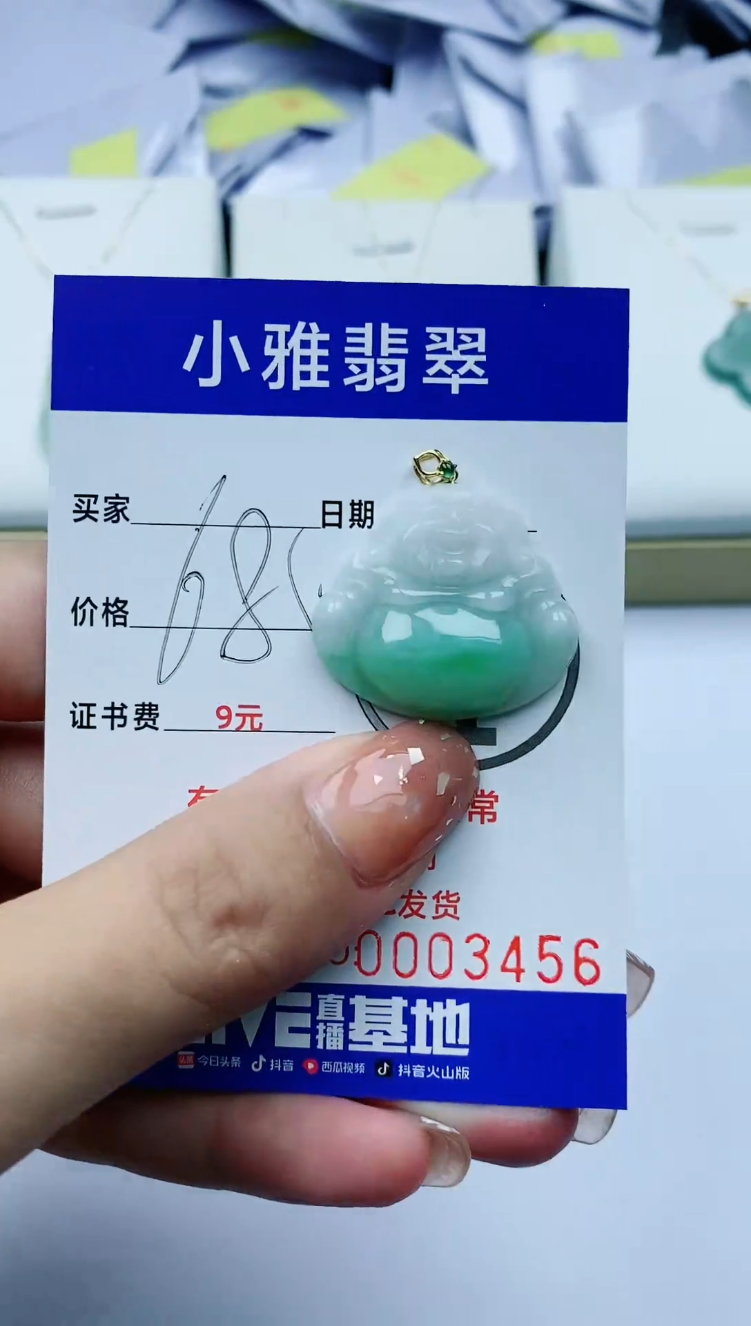 【闪购商品】翡翠颈饰18K金镶嵌1