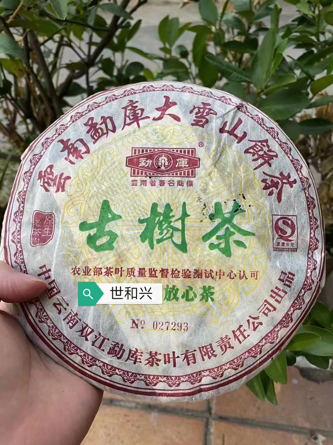 2006年云南勐库大雪山普洱古树生茶400克/饼