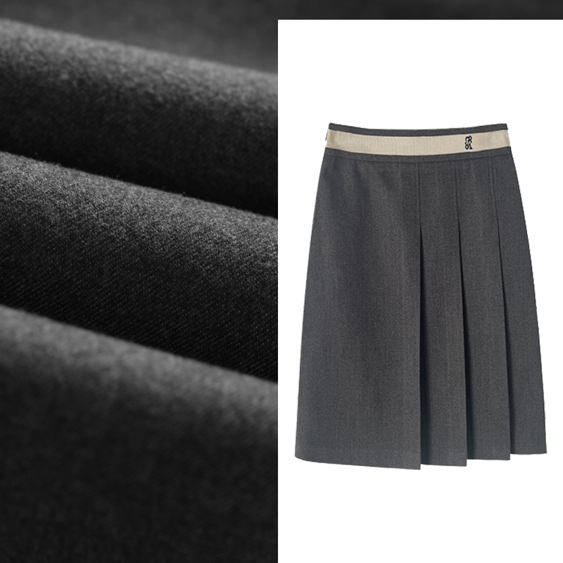 西装百褶半身裙女春秋季高腰显瘦气质修身包臀百搭休闲中长款裙子