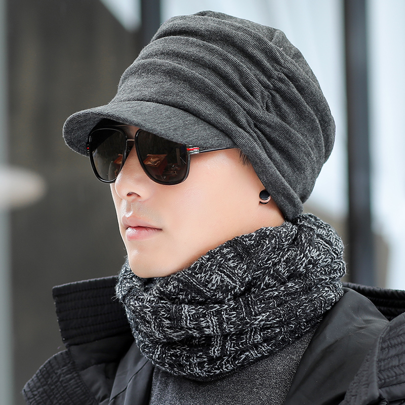 【小扬哥推荐】帽子男士时尚户外秋冬季显瘦40大脸百搭褶皱鸭舌帽