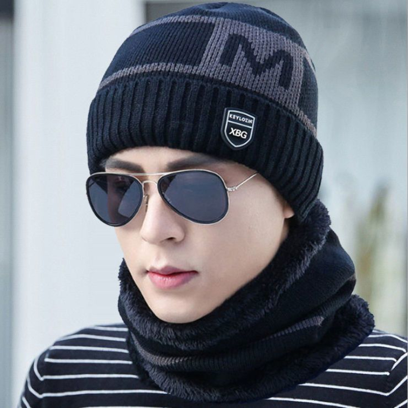 【小扬哥推荐】男士帽子冬季青年包头毛线帽男保暖加厚骑车摩托帽