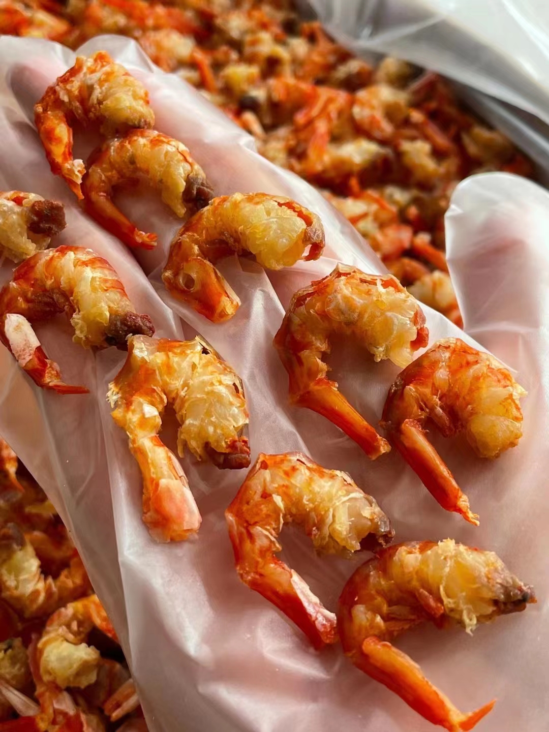 广东省南澳渔民自晒虾米