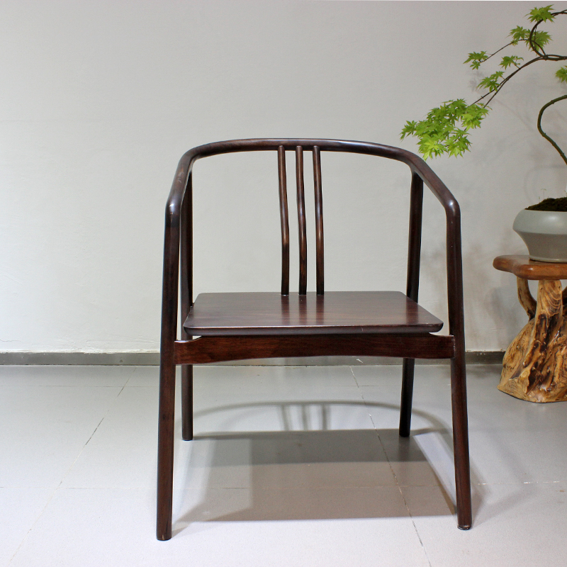 椅子新中式餐椅茶椅圈椅太师椅官帽椅靠背椅家用桌椅实木椅围椅