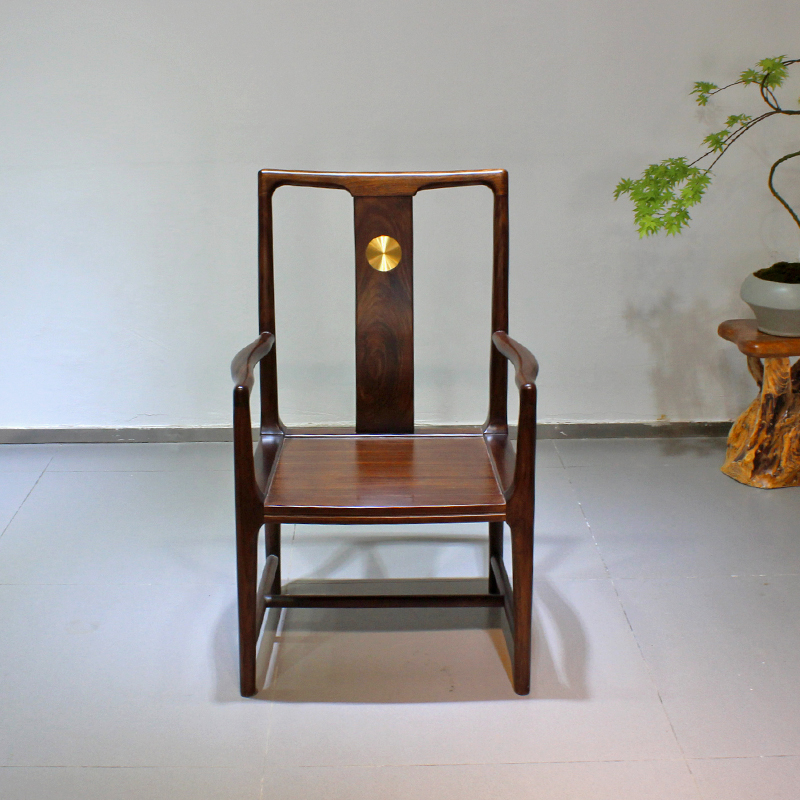 椅子新中式餐椅圈椅太师椅官帽椅围椅桌椅单人书房茶椅实木椅书椅