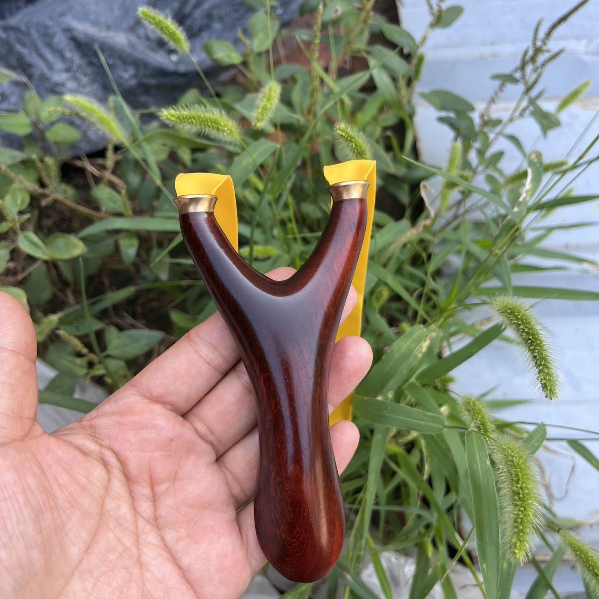 高密紫檀块压75火蓝刀（外75城头15左右）