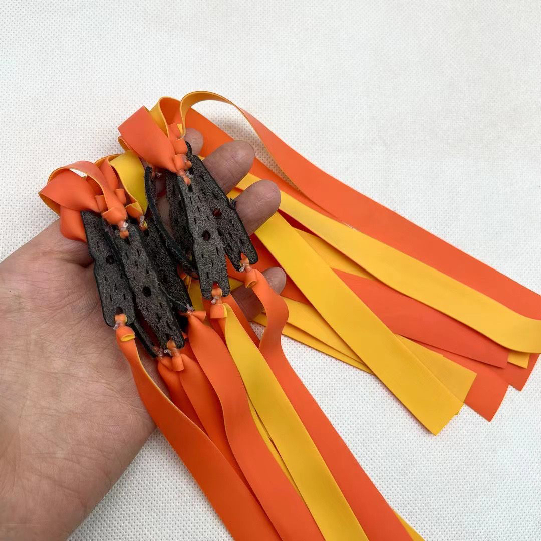 弹弓配件0.65双色防冻皮筋10条装