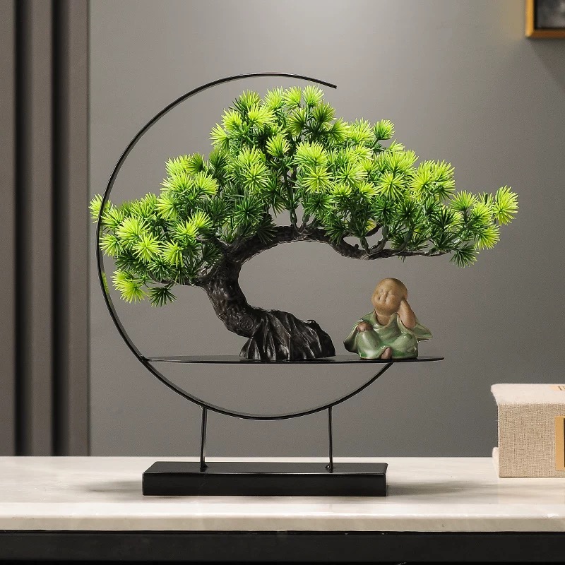 羅漢松盆景树桩花卉盆景室内盆栽庭院绿植层次分明创意造型树