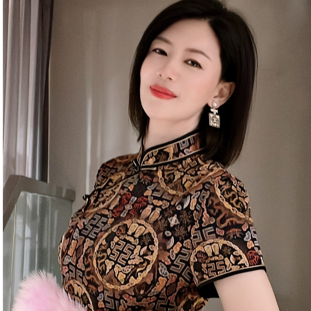 2273桑蚕丝中国风真丝旗袍