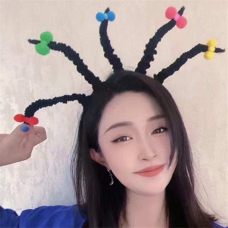 十点严选 可爱小魔女蒙娜发箍网红拍照道具搞怪女生可爱小辫头箍