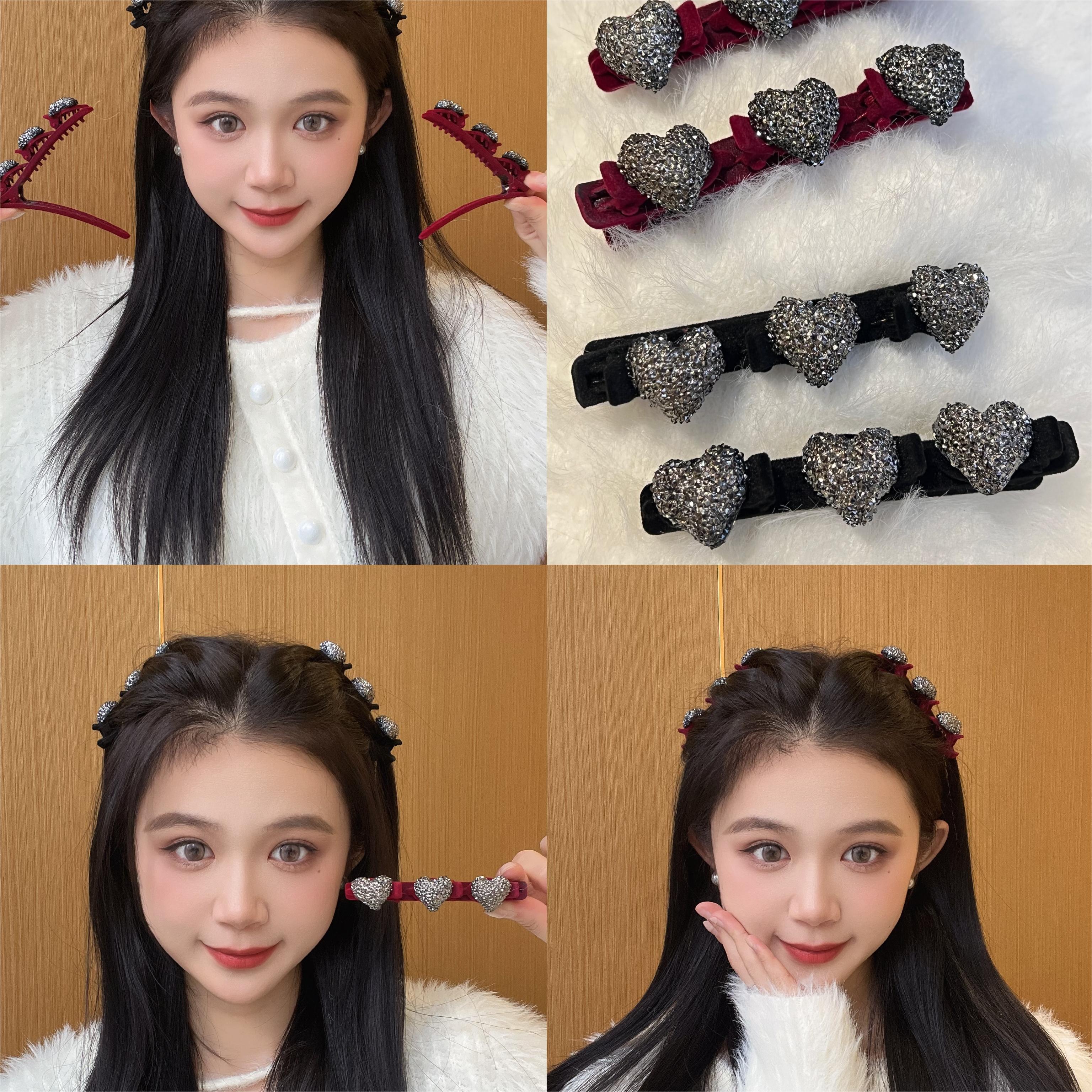 高级感发夹女秋冬侧边编发刘海发卡小号抓夹前额头发鲨鱼夹子头饰