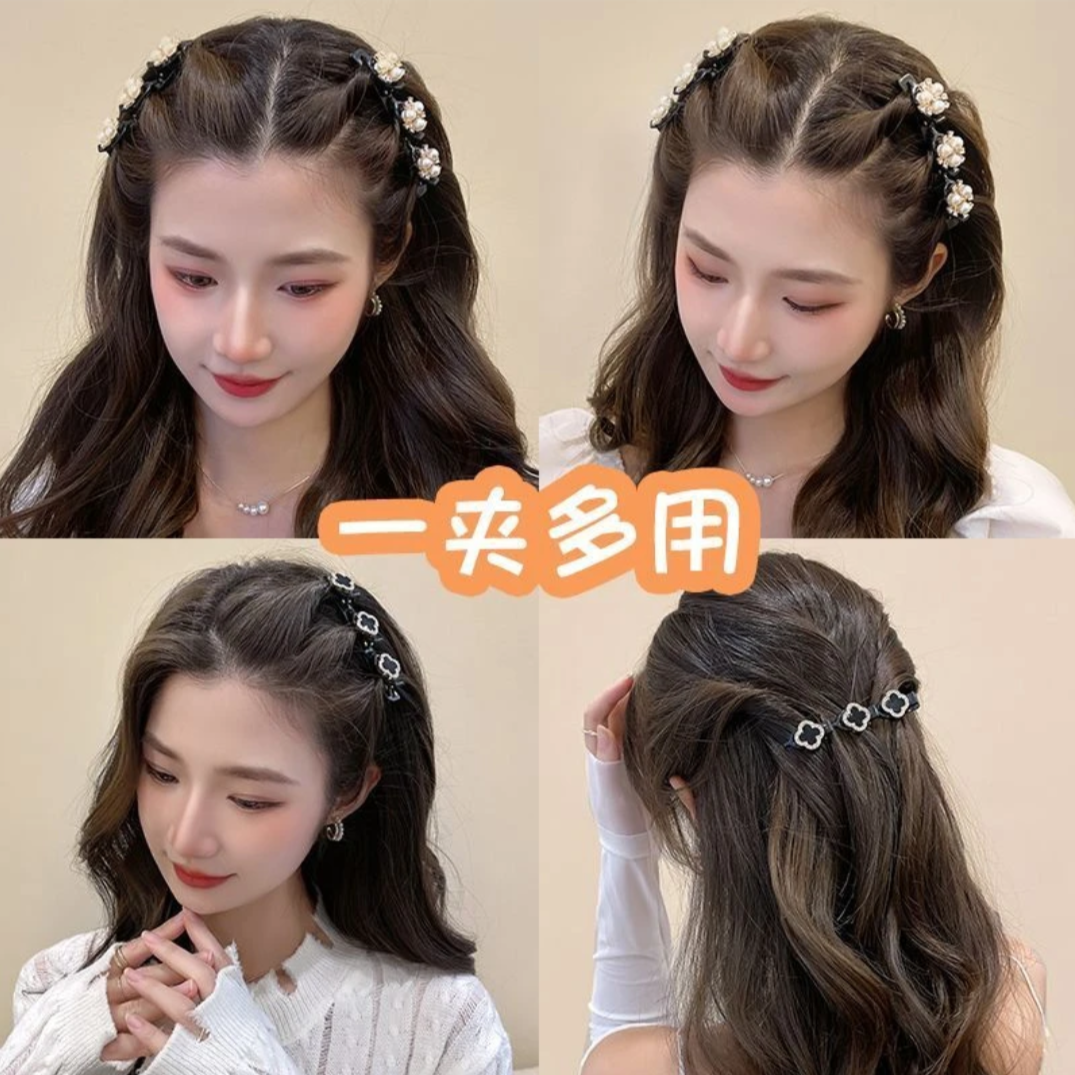 黑色多款编发发夹发卡子前额碎发刘海夹网红侧边夹子女新娘头饰