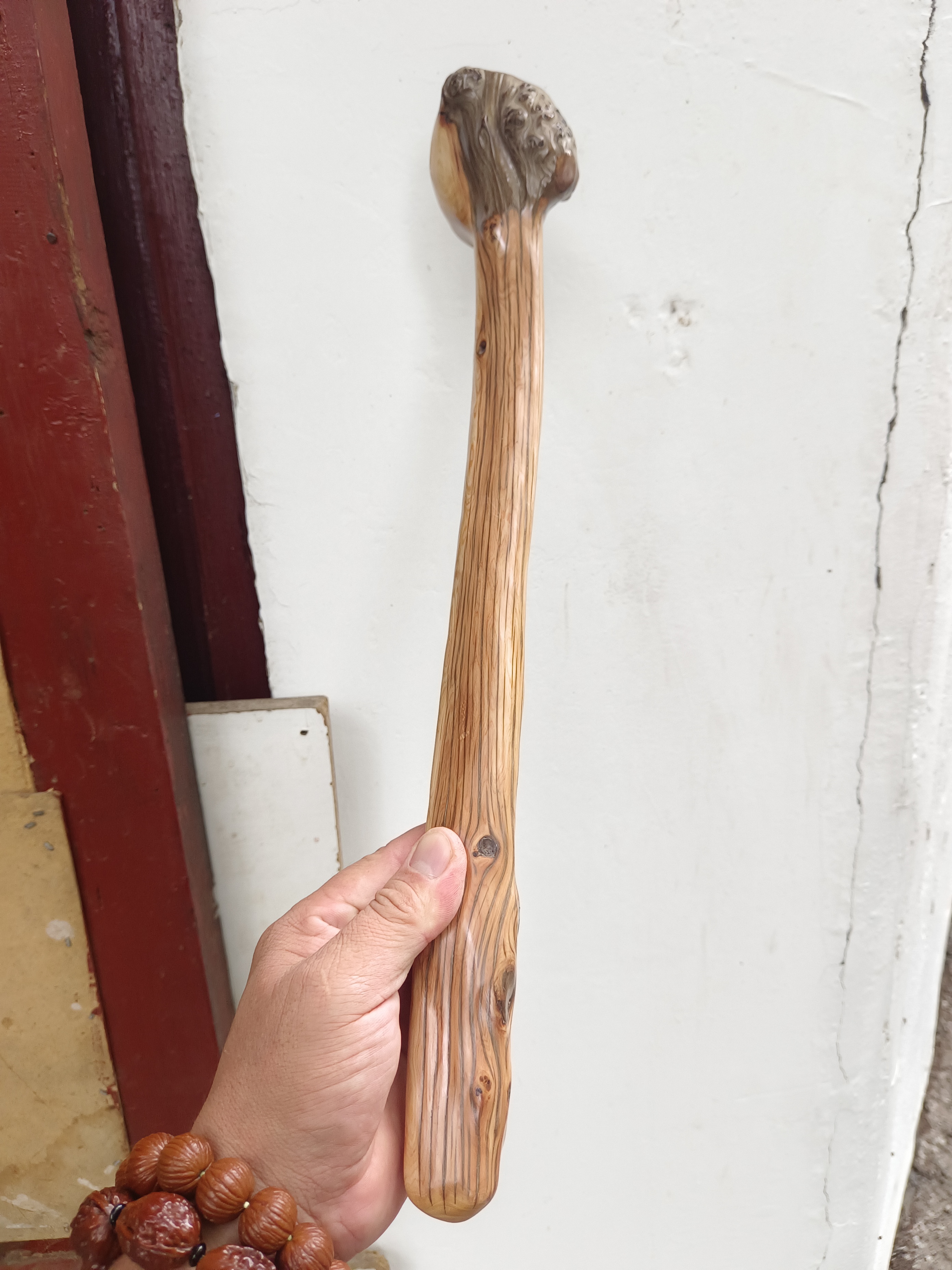 太行悬崖柏木唬皮纹陈化瘤根雕