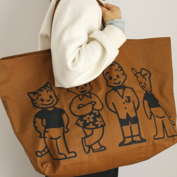 日系原单 原田治帆布印花大容量托特包单肩手拎 