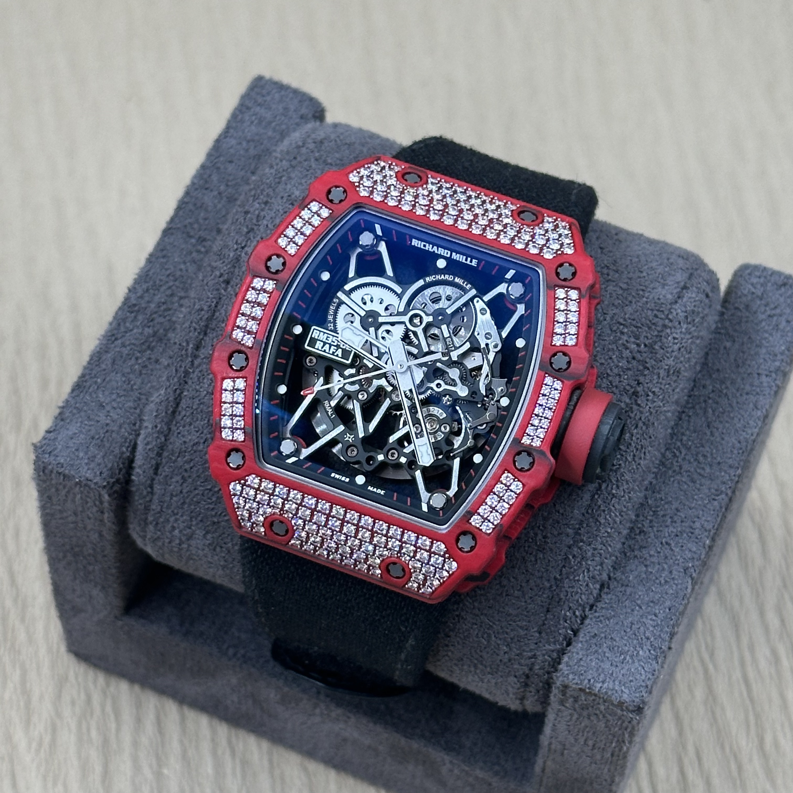 95新 Richard Mille RM35-02红魔满钻排钻 单表