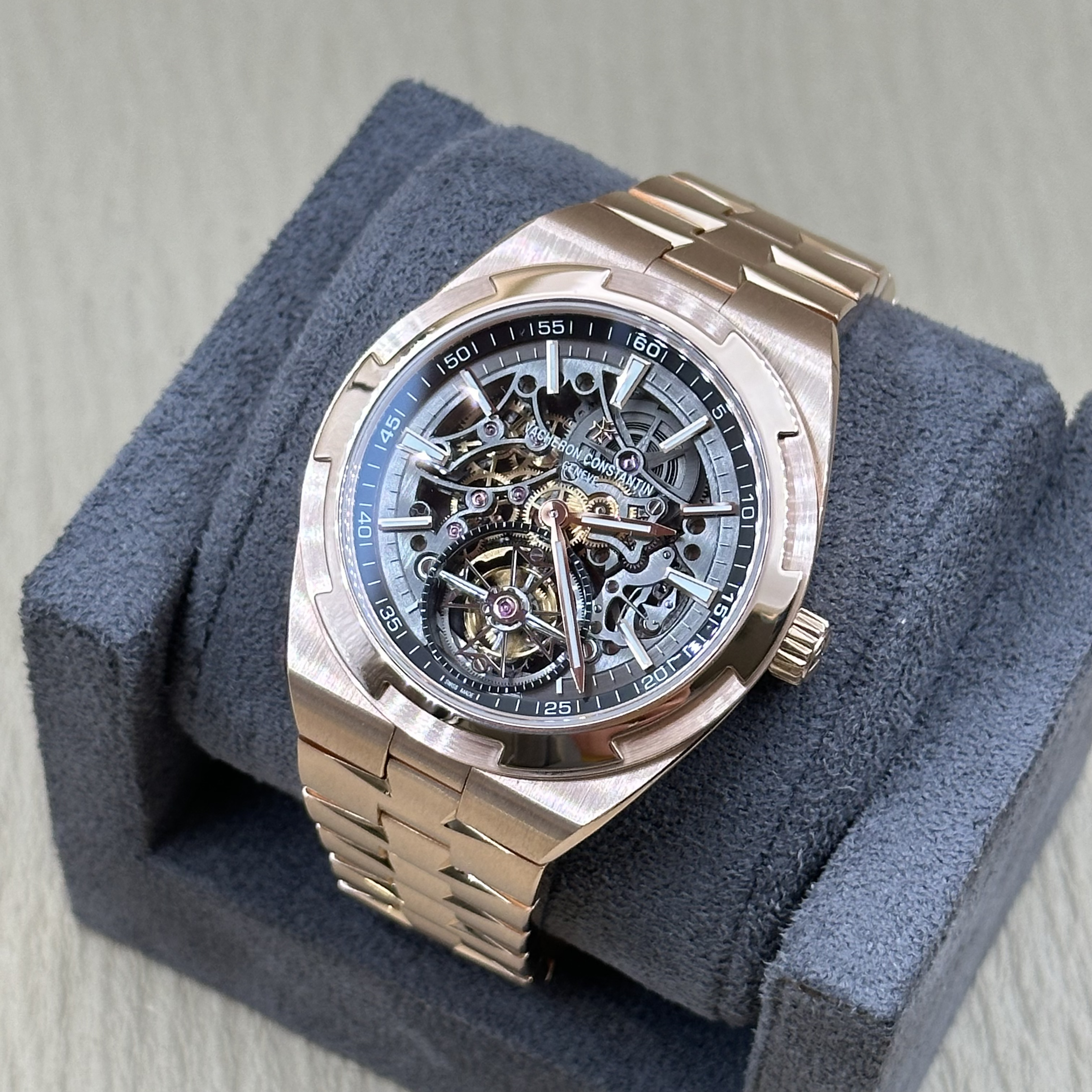 95新 Vacheron Constantin/江诗丹顿 vc6000v全金镂空陀飞轮 22年