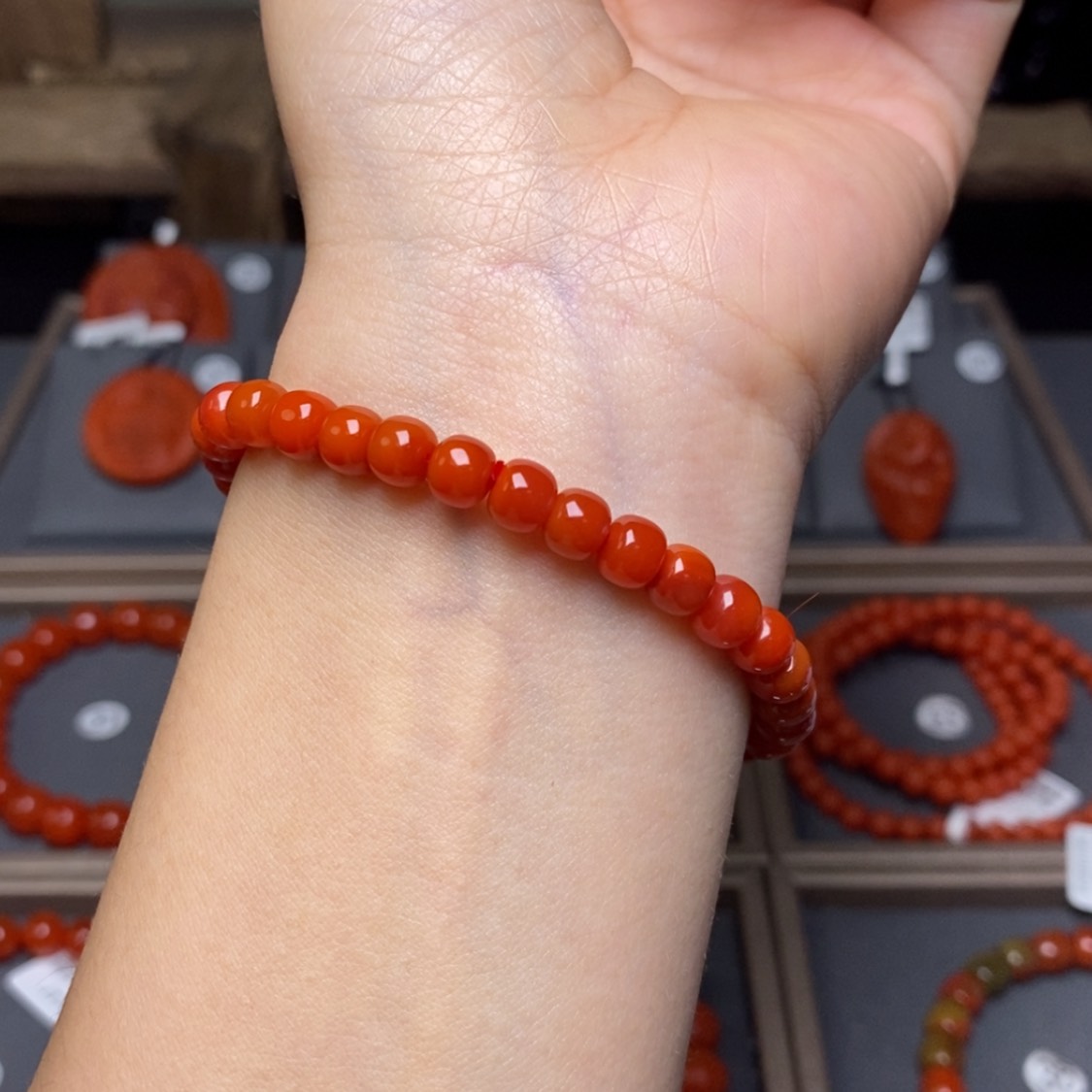 【闪购商品】南红玛瑙单圈6mm未镶嵌