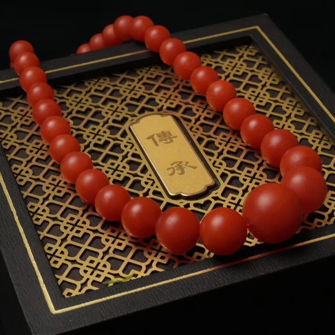 保山满色满肉典藏级磨砂南红玛瑙项链女士妈妈经典塔链T02461