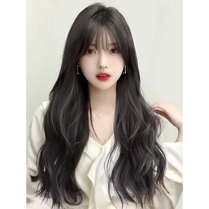 人假发女长发水波纹大波浪长卷发自然韩式圆脸日常全头套式