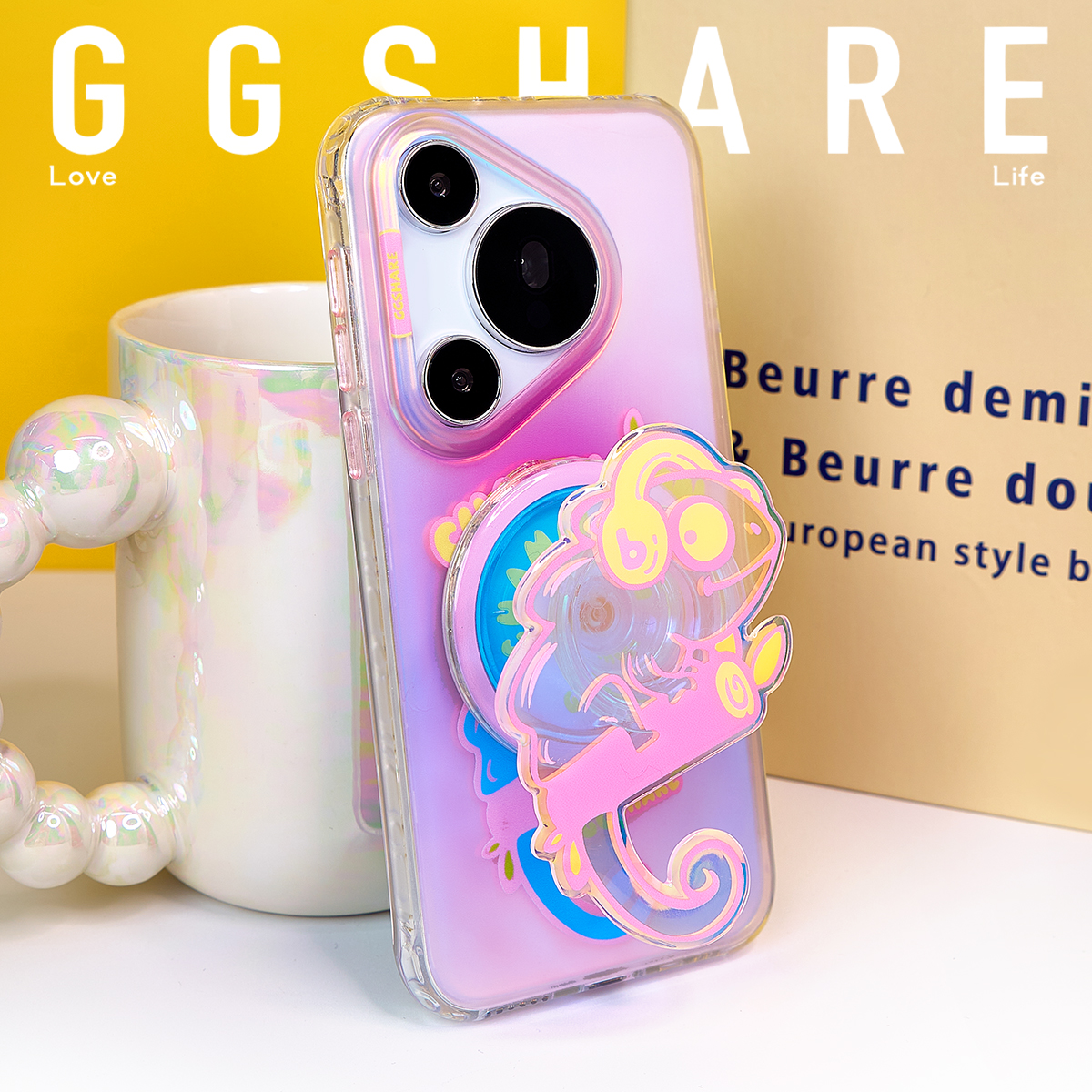 GGSHARE【适用华为】炫彩变色龙Pura70pro+磁吸手机壳优选材质IMD
