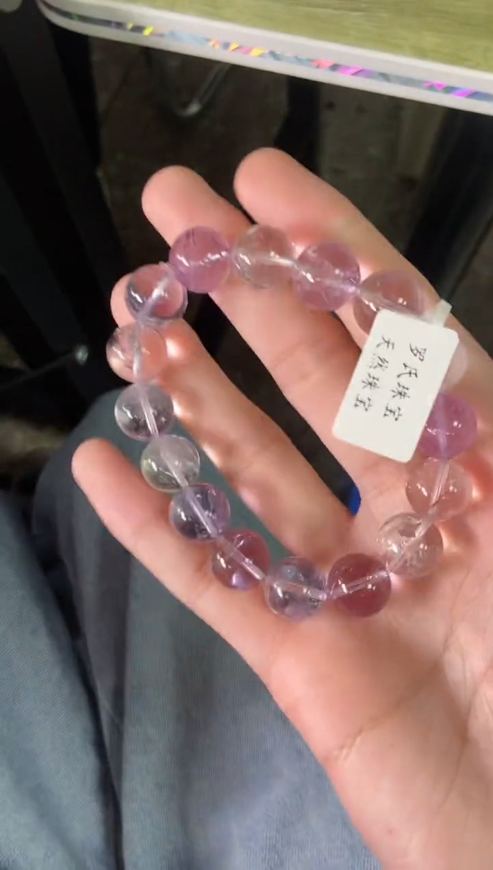 【闪购商品】水晶手串未镶嵌19.27跳色紫啊赛手串