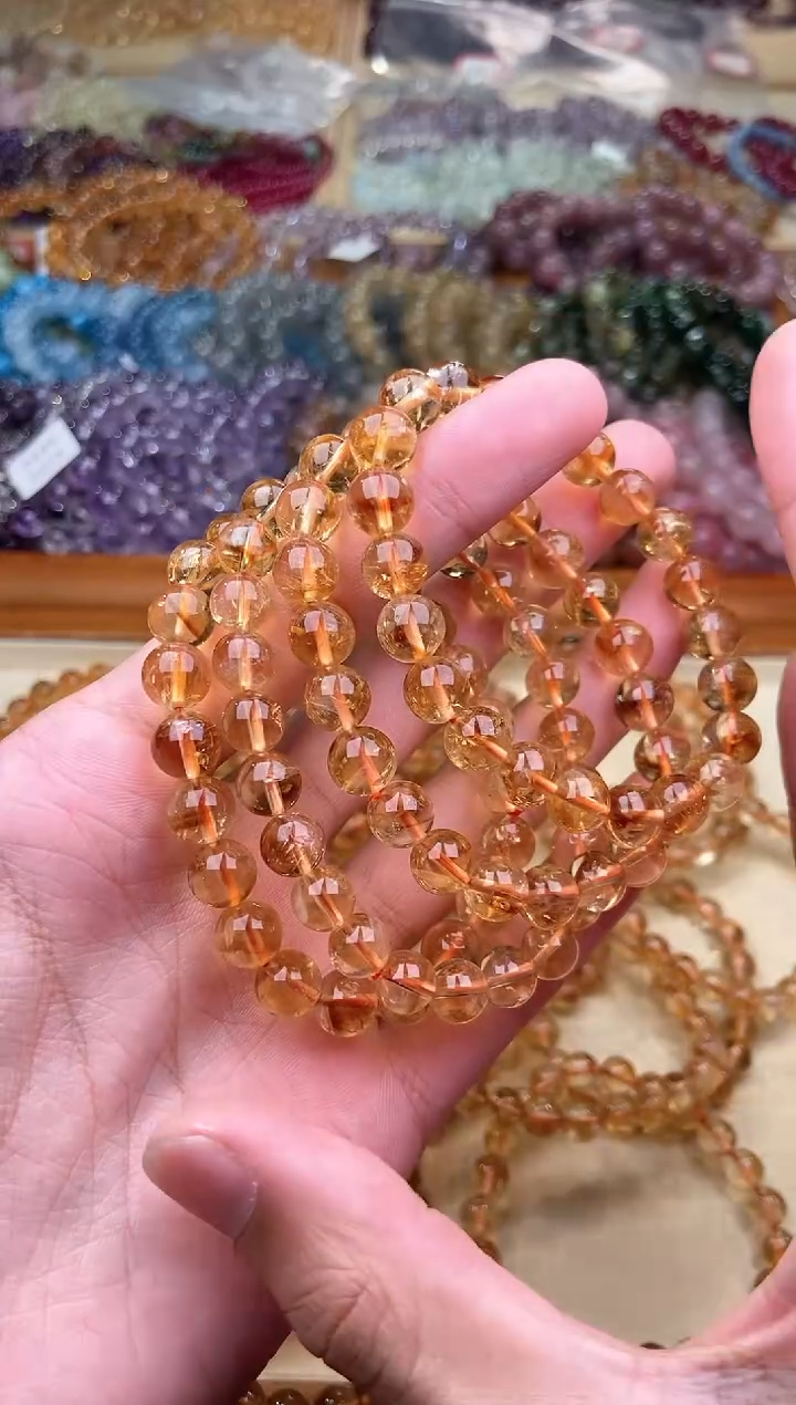 【闪购商品】水晶手串未镶嵌23.5黄啊赛手串发其一