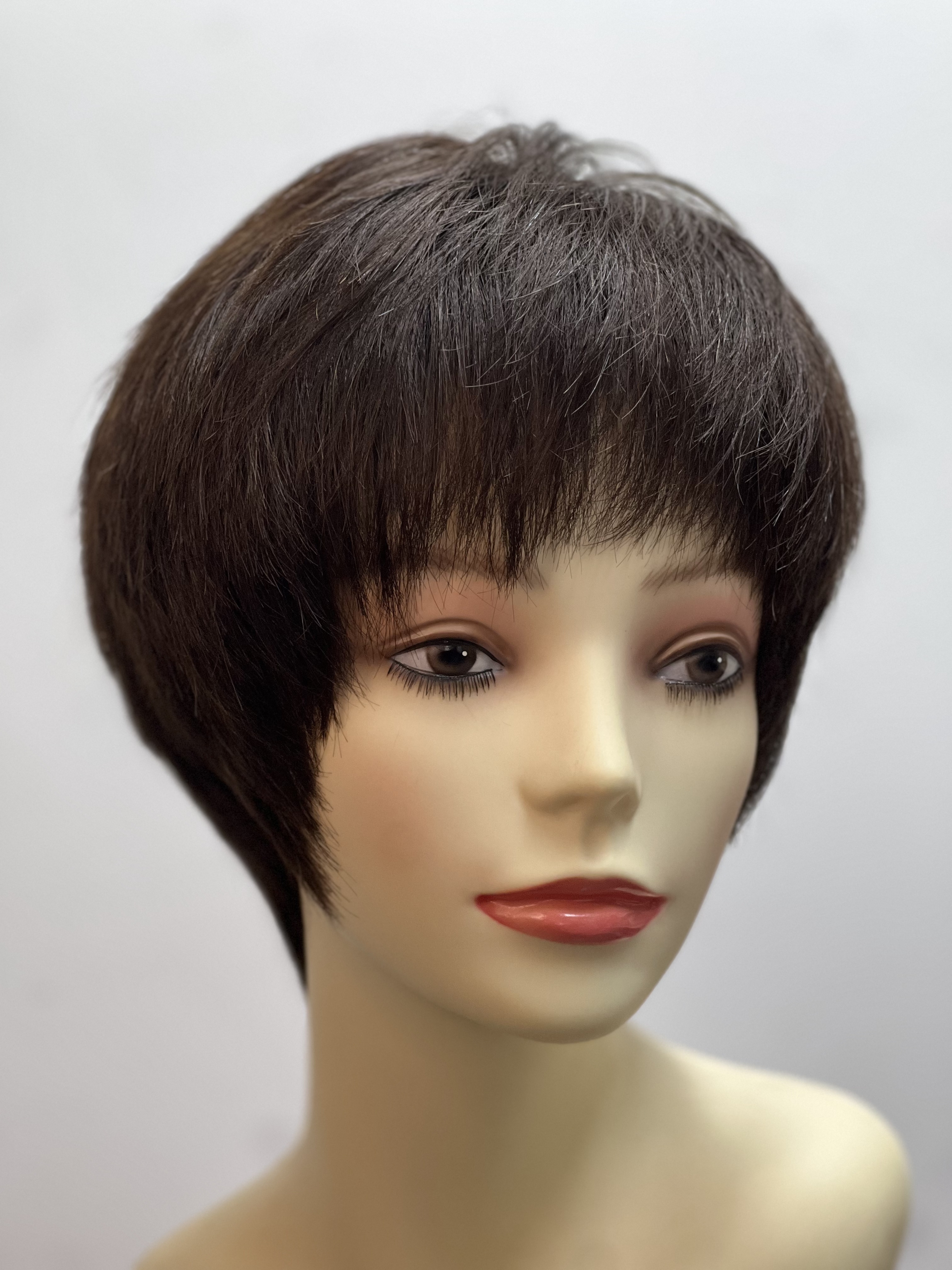 女士短款直发碎发假发