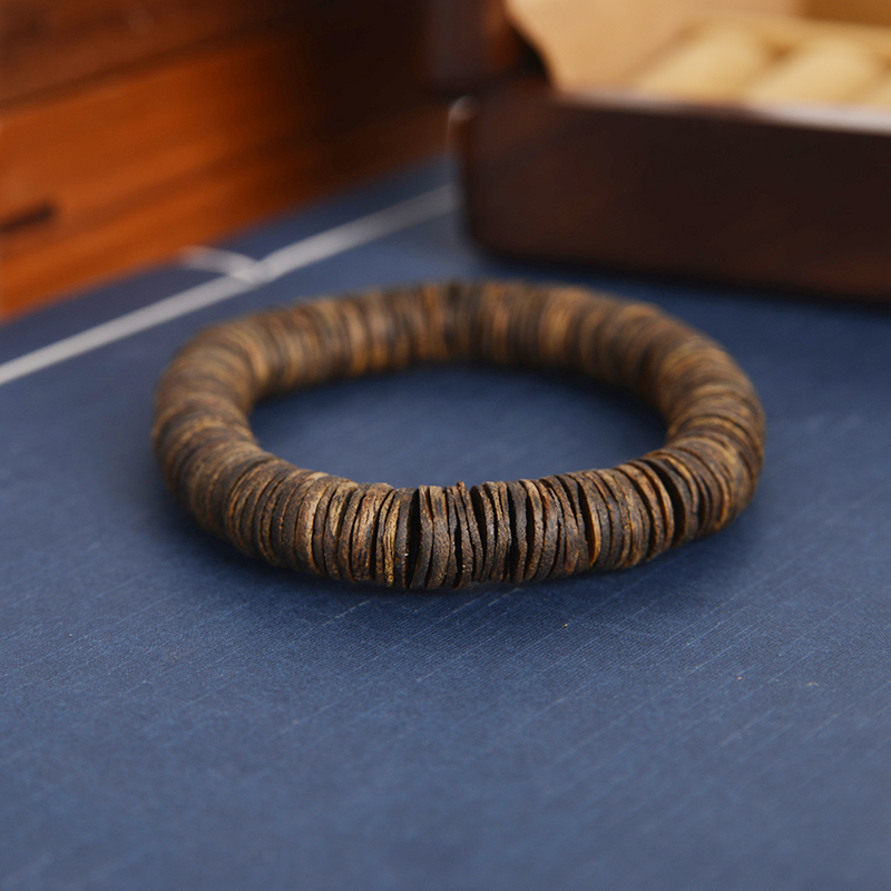 奇楠沉香沉水药片手串