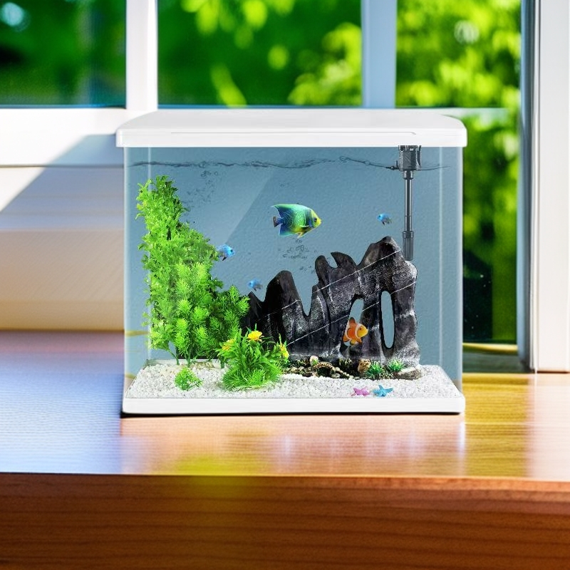 【长24宽17高27】小型免换水新款金鱼缸懒人缸水族箱循环生态鱼缸