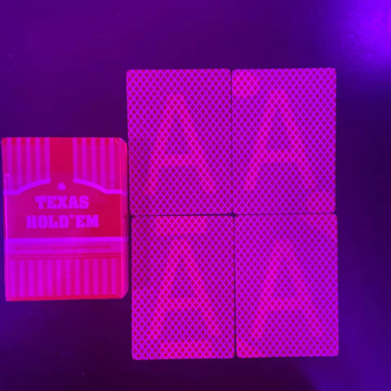 魔术眼镜德州塑料扑克牌白红字体隐形密码牌点数花色魔术牌道具