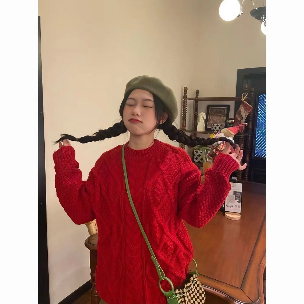 【孤品毛衣链接】秋冬宽松针织韩版辣妹百搭设计感显瘦慵懒风长袖女
