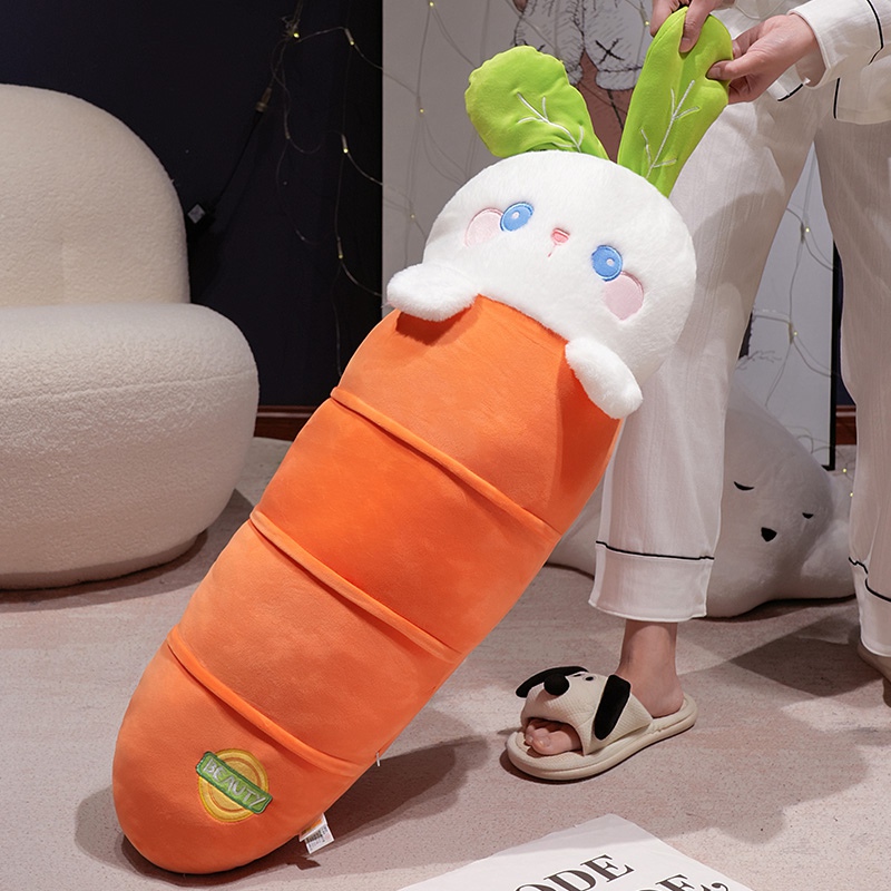 大号兔子胡萝卜公仔毛绒玩具女生睡觉专用抱枕布娃娃玩偶生日礼物