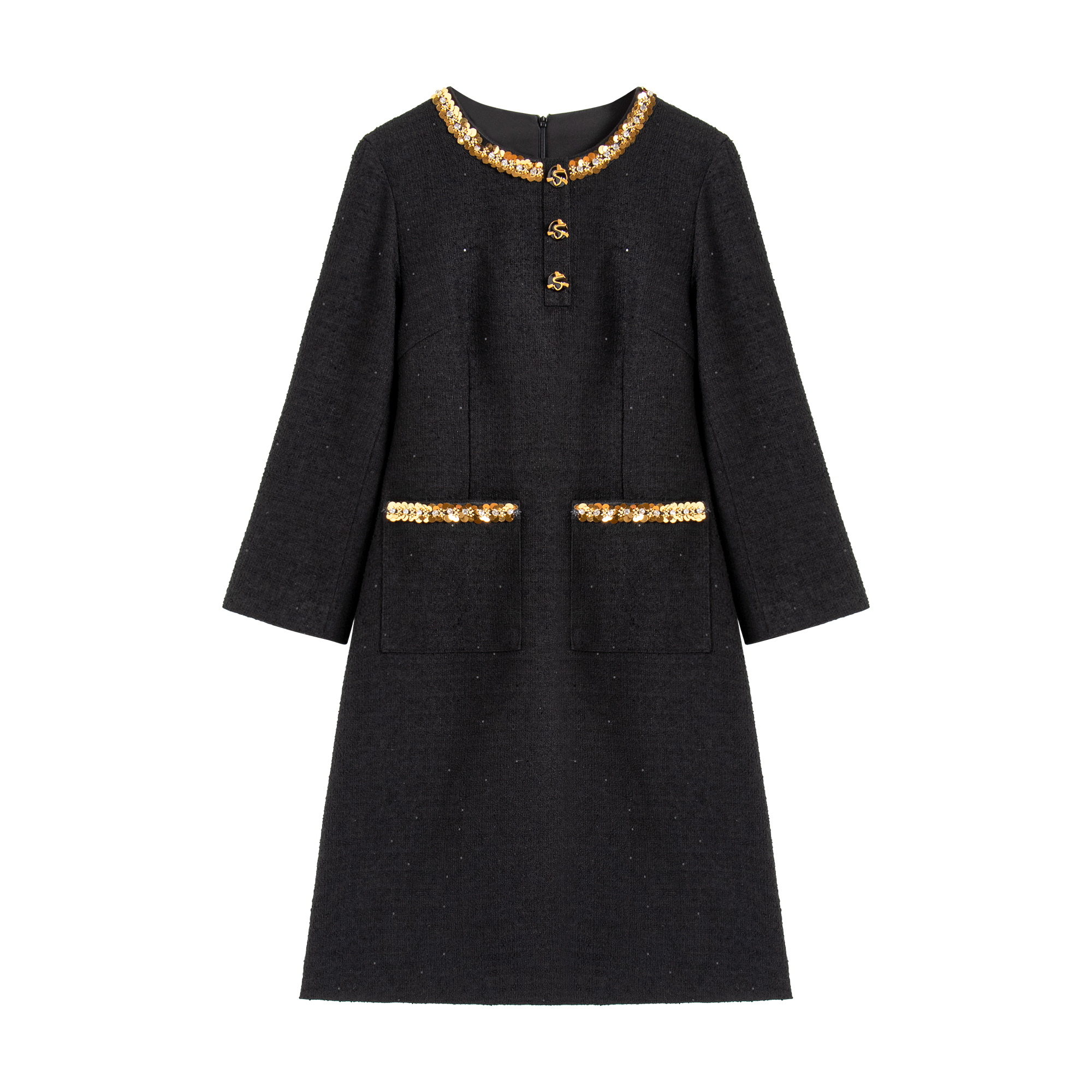 【南油虹姐】秋季新款小香风气质优雅显瘦连衣裙