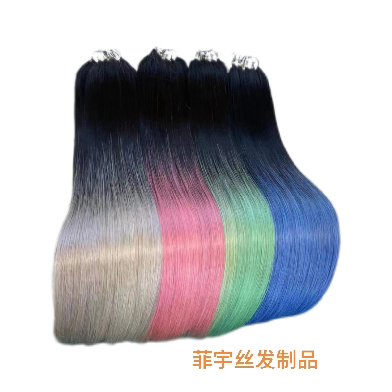 化染无痕真发接发工具水晶线钩针羽毛接发新款