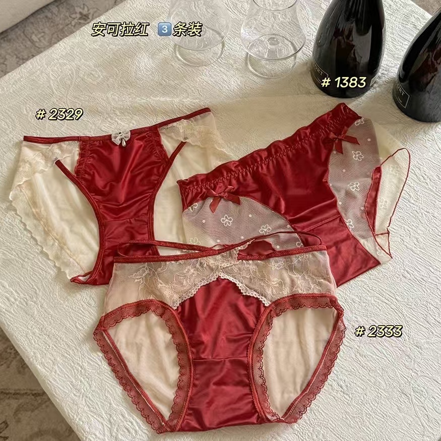 春节红内裤蕾丝仙女性感女士红色新年新婚舒适时尚
