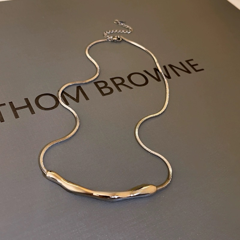 钛钢项链 不掉色小众不规则轻奢小众颈链夏季气质情侣冷淡风项链