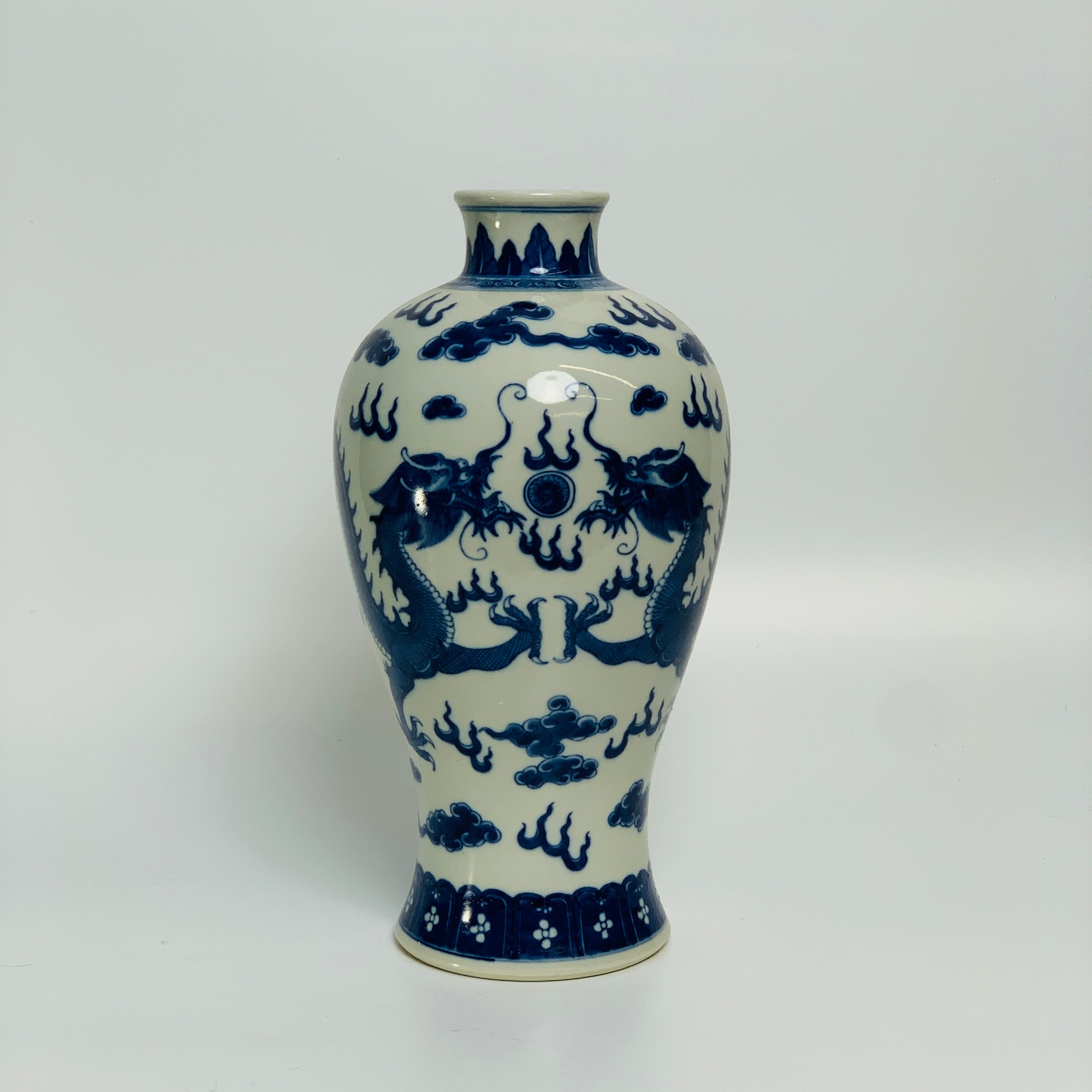 清光绪・青花云龙纹梅瓶【古董】ZBM24ZBM1126002